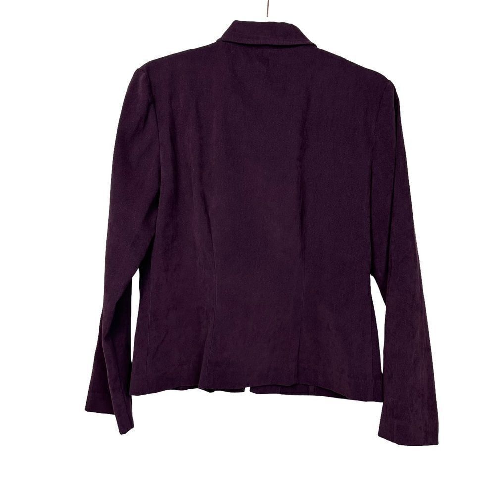 VINTAGE Purple Full Zip Collared Jacket - Picture 5 of 6